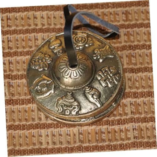 BESTonZON 1pair Tingsha Cymbals for Meditation and Sound Healing Nepalese Percussion Instrument Compact Design for Yoga and Mindfulness Practice Traditional Tingsha Bells