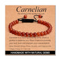 MASSIVE BEADS Handmade Yoga Natural Stone Crystal Healing Power Energy Gifts for Unisex Adult Bracelet Macrame Adjustable - color: Carnelian(Luck), size: 6mm