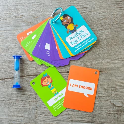Open The Joy Mindful Minute Cards for Kids - Mindfulness Activities, Stress Relief, Emotional Regulation Tools, and Calming Strategies - Ages 5 and Up