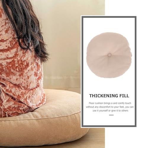 Japanese Style Zabuton Floor Seat Cushion Small Linen Color Meditation Cushion Yoga Floor Pillow for Living Room and Bedroom Sitting Pad