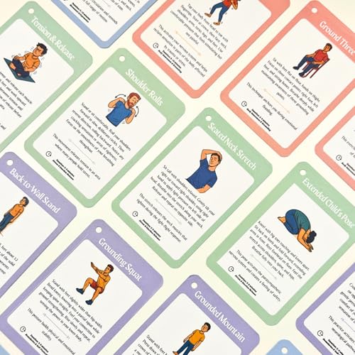 Somatic Therapy Cards for Nervous System Regulation – Self-Care & Coping Skills Exercise for Mental Health Therapists, Mindfulness & Anxiety Relief Tools, Ideal Mental Health Gifts & Therapy Games
