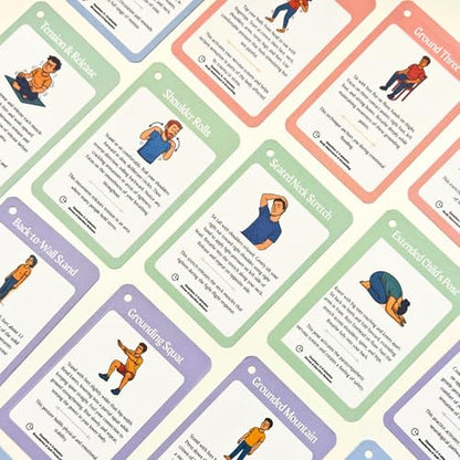 Somatic Therapy Cards for Nervous System Regulation – Self-Care & Coping Skills Exercise for Mental Health Therapists, Mindfulness & Anxiety Relief Tools, Ideal Mental Health Gifts & Therapy Games