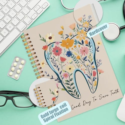 WUCHJ Dentist Gifts Notebook Journal, Dental Assistant Office Gifts for Women,It's a Good Day To Save Tooth Dental Spiral Notebook Journal for Note Taking, Dentist Office Supplies, 5.5x8.3 Inch - color: It's a Good Day To Save Tooth coffee color