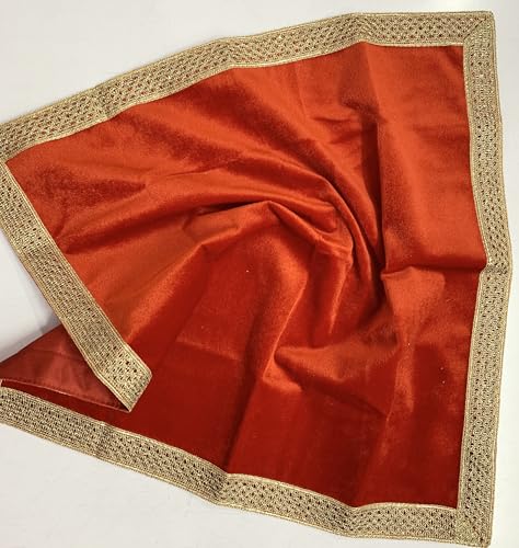 SMMS Spiritual Velvet Table Cloth Altar Tarot Spread (Red, Small- 46cm*46cm/ 18inch*18inch) - color: Red, size: Small- 46cm*46cm/ 18inch*18inch