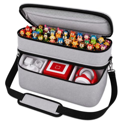 Bevegekos Storage Carrying Bag for Tonies 2 Starter Set, for 25+ Toniebox Characters, Charging Station & Headphone, Case Only (Large, Grey) - color: Grey