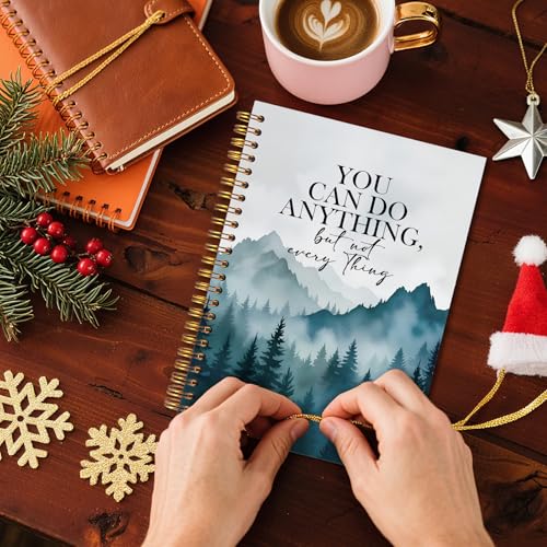 Forest Inspirational Notebook, Motivational Quote Journaling Notebook, Positive Journal for Women Men, You Can Do Anything But Not Everything Spiral Notebooks 5.5x8.3 Inch - color: Notebook-18