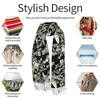 Supdreamc Cashmere Feel Scarf Soft Women Warm Cozy Scarves Multiple Colors - color: Picture (195)
