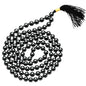 Amazing Gemstone Japa Mala 108 Prayer Beads Necklace and Wrist Mala Bracelet for Meditation - color: Hematite, size: Hand Knotted