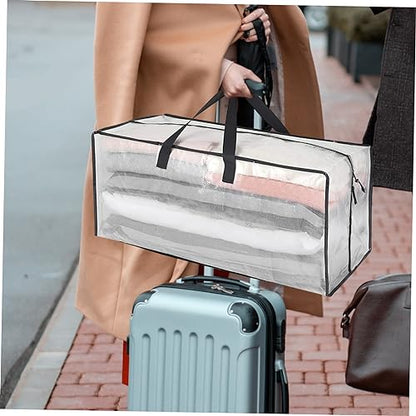 LIFKOME 1pc Heavy Duty Storage Bag for Moving Travel Comforter Packing Tote Handles Capacity Multi-purpose Organizer for Home Outdoor Use