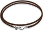 Leather Necklace for Men Women with Solid 925 Sterling Silver Lobster Clasp 3mm Black/Brown/LightBrown/Red Leather Necklace Cord 16/18/20/22/24/26/30 Inches - size: 20, style: Brown Leather Cord Necklace 3mm