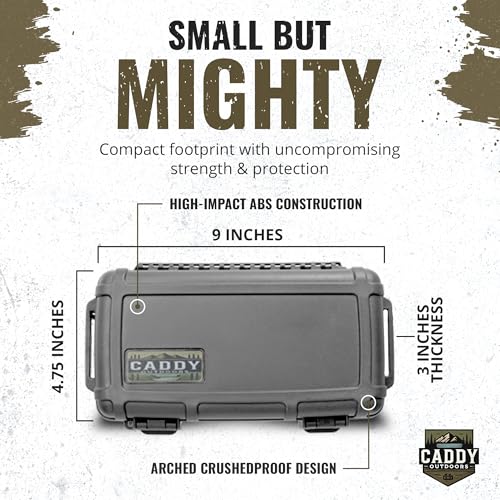 Waterproof Storage Case 1.2 L Capacity – Heavy-Duty Gear Box with Foam, Carabiner & Lanyard – Crushproof, Airtight Outdoor Container for Camping, Hiking, Fishing - color: Dark Gray
