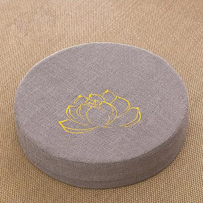Zerodis Hard Foam Cotton Linen Meditation Cushion Comfortable Detachable Washable Minimalist Multifunctional for Balcony Living Room Tatami (Gray)