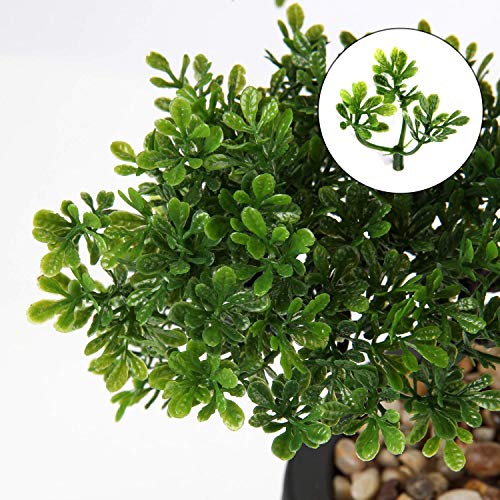 Artificial Bonsai Tree Juniper Faux Plants Indoor Small Fake Plants Decor with Ceramic Pots for Home Table Office Desk Bathroom Shelf Bedroom Living Room Farmhouse Decorations - style: 14" Ficus