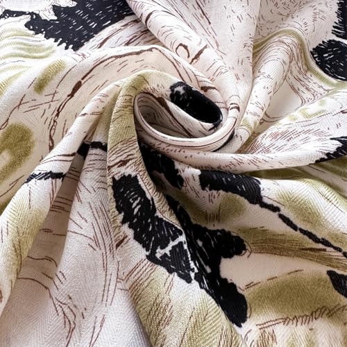 35" Head Scarf Large Square Scarf Like Cotton Hairscarf Fashion Scarves Bandana Night Sleeping Wraps for Women B01 - color: Green Leaves
