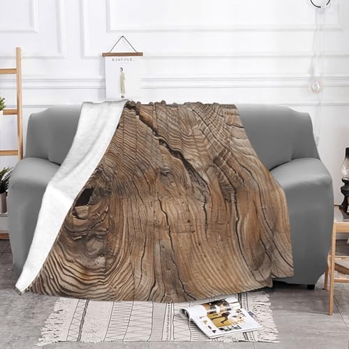 Wood Grain Prints Throw Blanket (280g Flannel) Anti-Pilling Warm Fuzzy Blankets for Bed Sofa Couch Travel 50x40 Inch - color: Wood Grain, size: 50x40 Inch