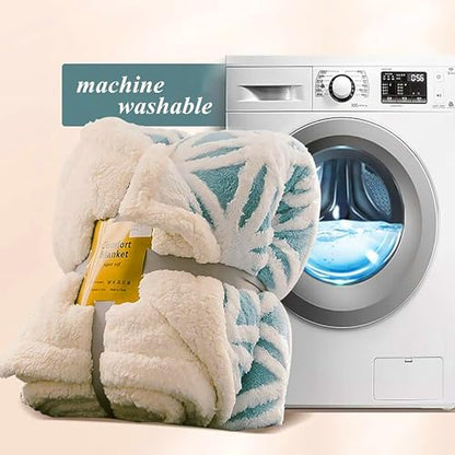 UKELER Flannel Sherpa Throw 60'' x 50''- Owl Printed Soft Plush Flannel Blanket Throws for Bed/Couch/Sofa/Office/Camping - color: A-owl, size: 50''x60''