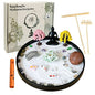 Meditation Yoga Zen Garden kit - Home Office DIY Japanese Mini Rock Sand Garden Desktop Chakra Shine Altar Zen Decor Zen Gifts for Adult w/Rake Tools Accessories Healing Crystal Sphere