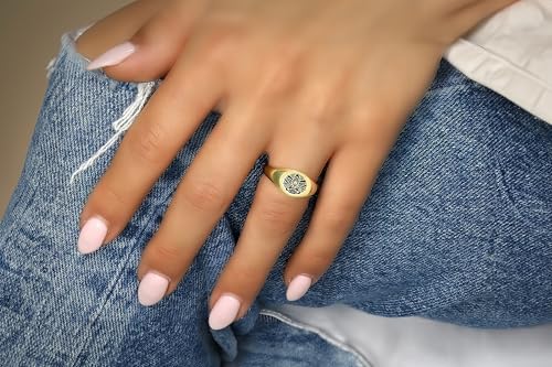 Meditation Engraved Ring - 14k Gold Buddhism Yoga Personalized Jewelry for Women