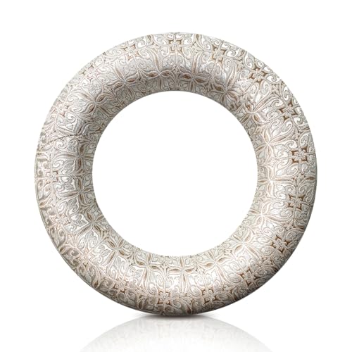 Singing Bowl Cushion 8 Inch for Tibetan Singing Bowls, Handmade Silk Brocade Round Cushion Pillow for Sound Healing and Crystal Sound Bowls Accessories(8 Inch,Silver) - color: Silver, size: 8 Inch