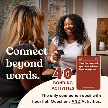 Siblings are Human | 140 Conversation Cards to Help Deepen Sibling Relationships | Card Game for Bonding & Communication | Therapy for Adults - style: Siblings Are Human