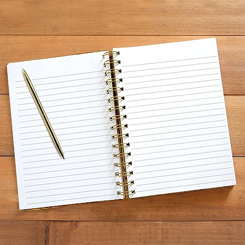 Designer Greetings, Designer Papers Flex Cover Journal with Elastic Band, Black and Gold Marble Design - 320 Pages (6” x 8.25”) - Back-to-School Supplies, Creative Writing, Personal Notes - style: Black and Gold Marble
