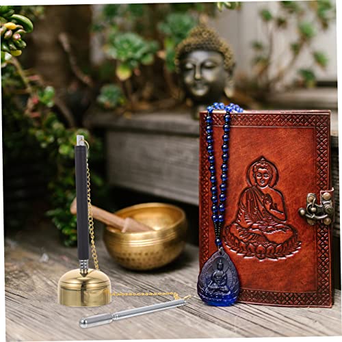 BESPORTBLE 1Pc Healing Music Instrument Meditation Sound Chime Handbell Essential Buddhist Accessory for Temple Meditation Room Crisp Sound for Yourself Loved Ones