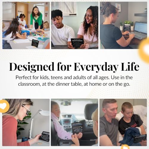 Executive Functioning Cards – 52 Daily Habit & Focus Cards for Organization, Time Management & Self-Control – For Kids, Teens & Adults – Includes Wooden Display Stand - style: Executive Functioning