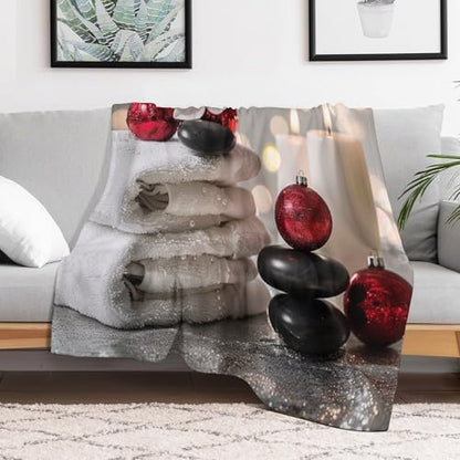 Asian Style Plant Throw Blanket, Soft Lightweight Cozy Warm Meditation Relaxation Art Flannel Blankets for Couch Bed Travel, 30"x40" - color: Asian Style Plant, size: 30"x40"