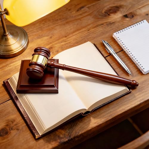 Handmade Wooden Gavel and Block Set Perfect for Lawyer Judge Auction Sale,Gifts for Children Student Meetings Club Presidents