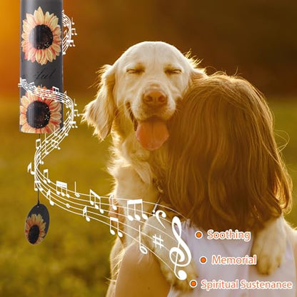 Taman Wind Chime - 28" Sunflower Metal Wind Bell Deep Tone Serenity Valentine's Day Gift Mobile Memorial Sympathy Gift for Home, Outdoor, Yard, Patio,Garden Decor