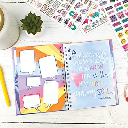Gratitude Finder by Christina, 52 Week Non-Dated Daily Inspirational Journal for Women, Teens & Girls with 330 Grateful Heart Stickers (Mercies New) - color: Mercies New + Grateful Heart Stickers
