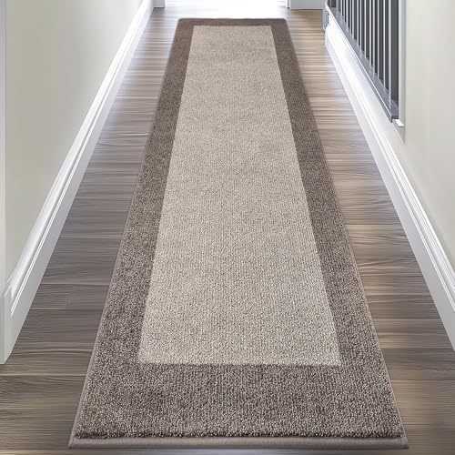Machine Washable Kitchen Rug 24" x 96", Non Slip Kitchen Mat for Floor, Absorbent Entrance Runner Rug for Bedroom, Hallway, Bathroom, Door (Roll Packing) - color: Beige, size: 24" X 96"