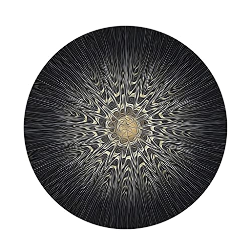 Round Rug, Nordic Bohemian Style, Mandala Pattern Meditation Mat, Hanging Basket Chair Cushion, Yoga Mat, Living Room Swivel Chair Cushion, Bedside Carpet (Color : C, Size : 60CM)