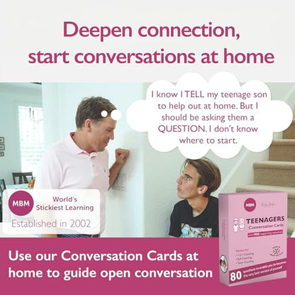 MBM Angel Reflection & Mindfulness Cards – 80 Prompts for Emotional Connection, Self-Awareness & Spiritual Growth | Meaningful Conversation Cards for Calm, Healing & Deep Reflection