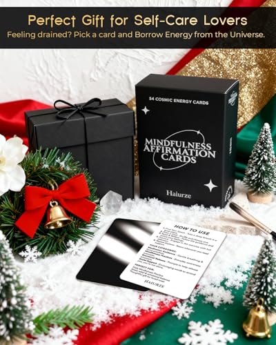 Affirmation Cards for Women – 54 Daily Mindfulness, Meditation & Emotional Release Cards with Unique Relationship Anxiety Relief Section | Universe-Themed Positive Self-Care Deck |Gifts for Women
