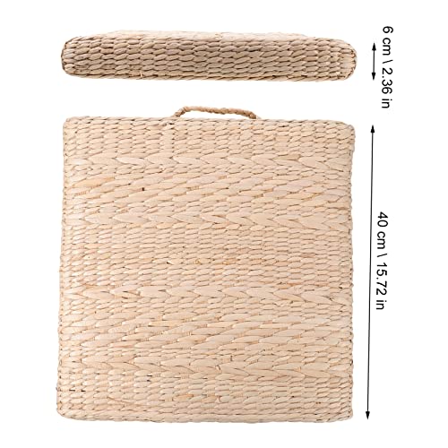 1pc Hand-Made Woven Mat Straw Meditation Cushion for Home Use Thickness for Yoga Meditation and Decorative Seating