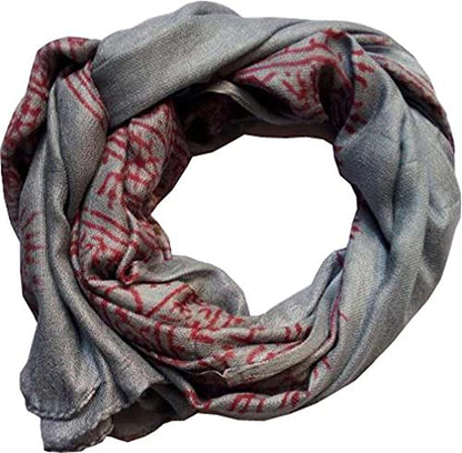 KVR Hindu Pooja Religious Cotton Indian prayer scarf with OM Krishna Ganesha Shiva Nataraja yoga spiritual auspicious prints - color: Grey-shiva-1