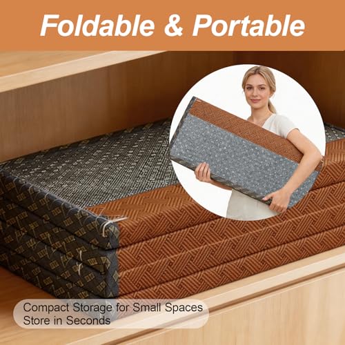 Japanese Tatami Mat, Tatami, Rug, Foldable Mattress, Roll up Rug, Japanese Floor Mattress, Floor Sleeping Japanese Futon Mattress, Meditation Yoga, Zen - size: Brown-90×200×3.5cm