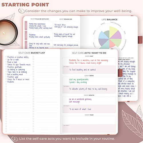 Clever Fox Self-Care Journal – Daily Reflection Notebook – Mental Health & Personal Development Planner, Meditation & Mood Log, A5 (Rose Gold) - color: Rose Gold, size: A5 (5.8'' x 8.3'')