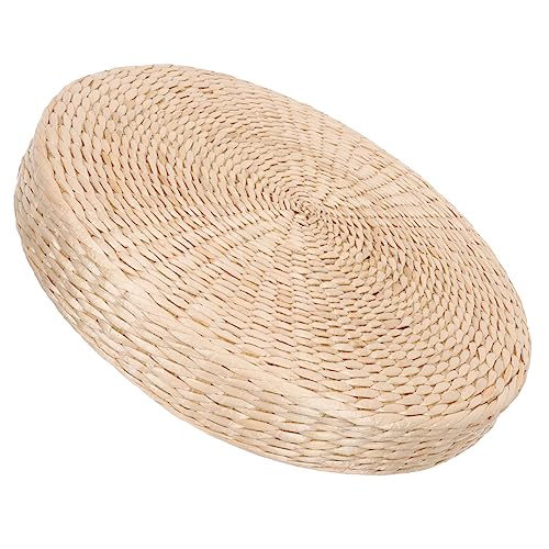 Healifty Japanese Style Woven Tatami Meditation Cushion Yoga Exercise Mat Decorative Floor Pad