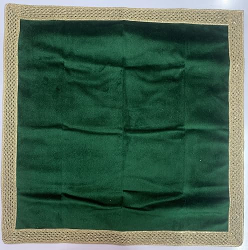 SMMS Spiritual Velvet Table Cloth Altar Tarot Spread (Green, Small- 46cm*46cm/ 18inch*18inch) - color: Green, size: Small- 46cm*46cm/ 18inch*18inch