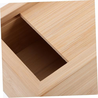 Wooden Slide Lid Storage Box Unfinished Wood Jewelry Case Retro Pull-out Organizer for Small Items for Home Decor Multi-purpose Container