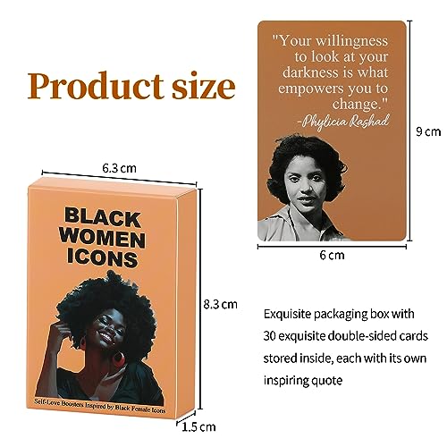 Sincerez Affirmation Cards for Black Women - Daily Affirmations with Mindfulness Quotes and Inspirational Sayings, 30 Cards, 60 x 90 mm
