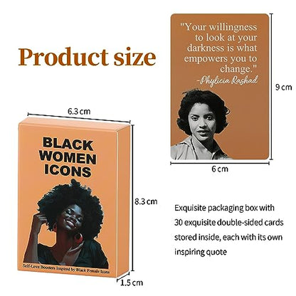 Sincerez Affirmation Cards for Black Women - Daily Affirmations with Mindfulness Quotes and Inspirational Sayings, 30 Cards, 60 x 90 mm