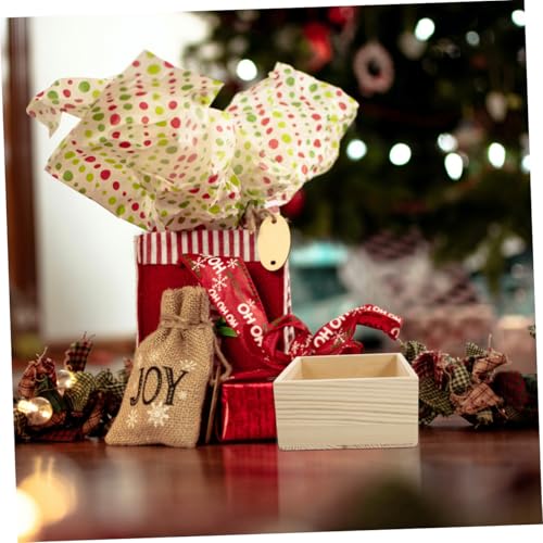 Tofficu 4pcs Small Wooden Storage Box Diy Wooden Storage Box Without Lid Cube Container Boys and Girls Toy Organizer Decorative - size: 15X15X7.2CM