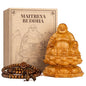 Laughing Buddha Statue, Maitreya Happy Buddha for Home Decor, Small Indoor Buddha Statue for Good Luck & Prosperity, Buddha Decor Gift