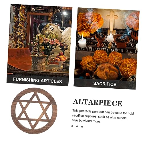 OSALADI Wooden Altar Wall Decor Ornament for Witch Rituals Rustic Home Decoration for Entryways Living Rooms and Ceremonies Versatile Altar Art