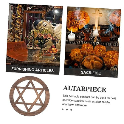 OSALADI Wooden Altar Wall Decor Ornament for Witch Rituals Rustic Home Decoration for Entryways Living Rooms and Ceremonies Versatile Altar Art