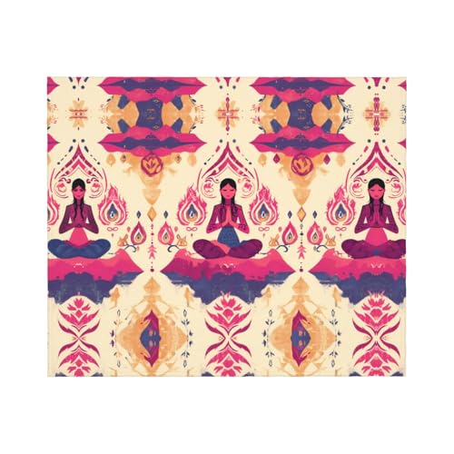 Yoga Meditation Prints Blankets Throws - Lightweight Warm Comfortable Soft Durable Home Practical Rest Outdoor