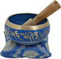 4 Inches Hand Painted Metal Tibetan Buddhist Singing Bowl Musical Instrument for Meditation with Stick and Cushion